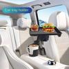 Car Cup Holder Expander Multi-Function Drink Holder with Food Table 360-Degree Adjustable Base Tray for Snack