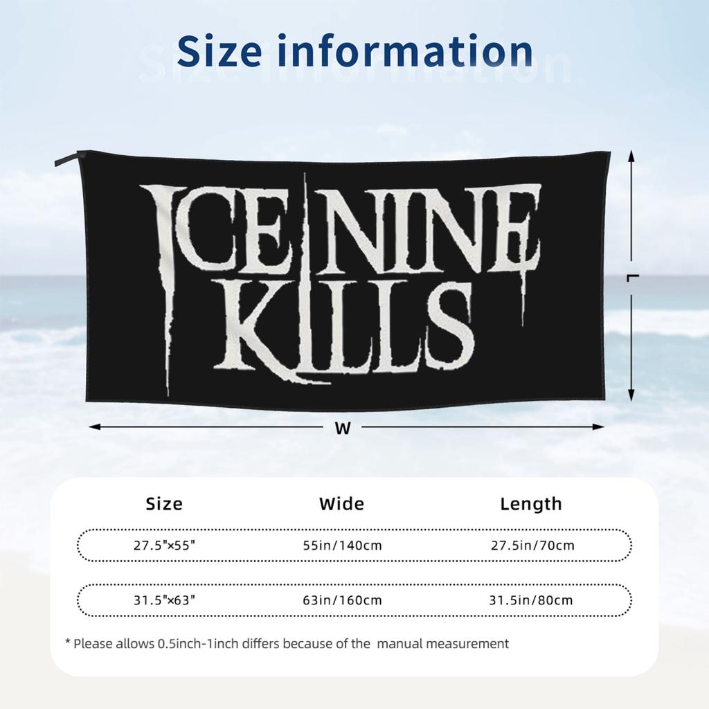 Ice Nine Kills Strandtuch Weiche Mikrofaser Schnelltrocknend Saugfähig Schnelle Handtücher Zum Schwimmen