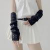 Y2K Sweet Knit Long Sleeve Fingerless Mittens Lolita Arm Sleeve Punk Fingerless Gloves  for Women