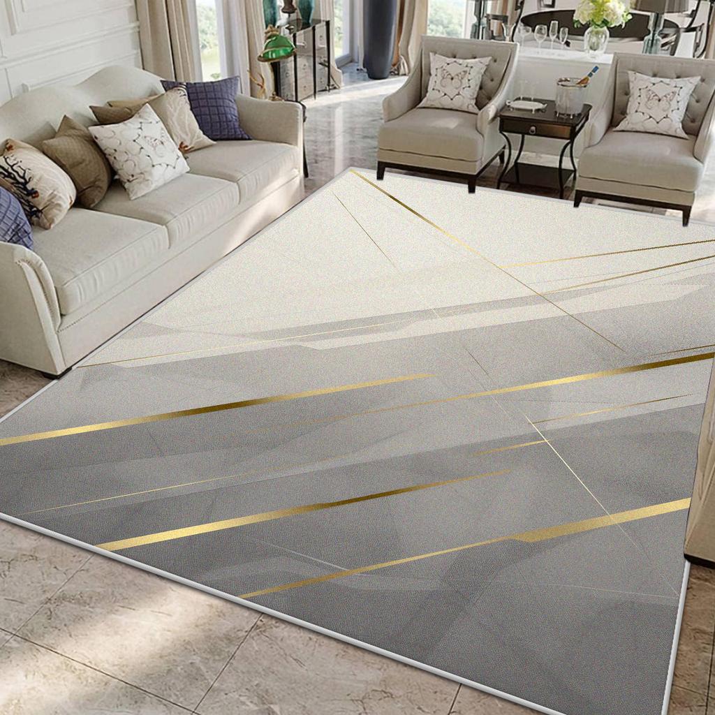 Tapete Moderno de Cor Clara Tapete para Sala de Estar Decoração de Casa Tapete para Mesas de Centro Decoração Tapetes de Quarto Tapetes Personalizáveis Sala de Estar
