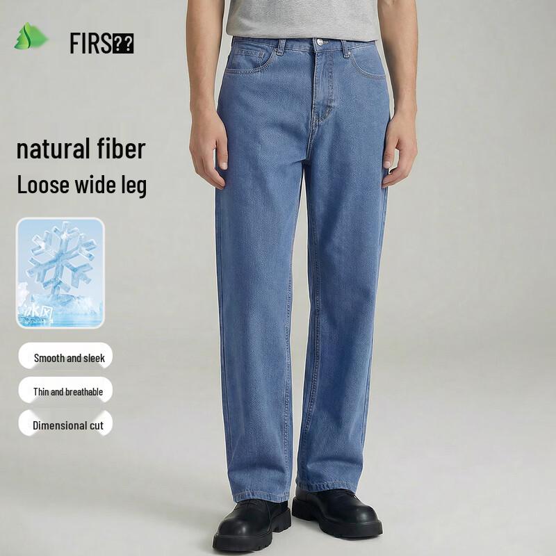 FIRS Men s Natural Fiber Wide-Leg Jeans 36
