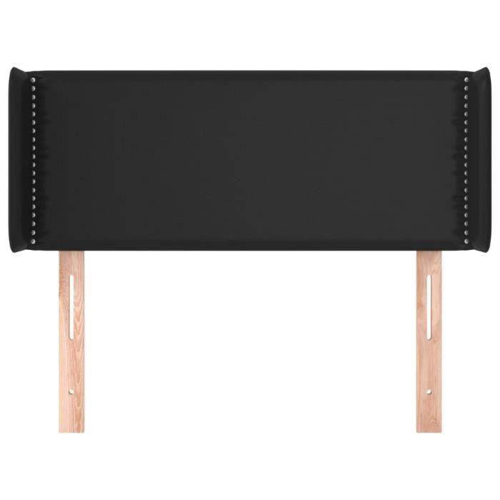 VidaXL Tête de lit avec oreilles Noir 93x16x78-88 cm Similicuir3118706