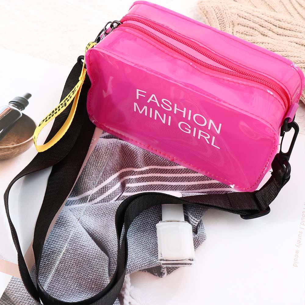 Women Clear Handbags Sweet Purses Transparent Jelly Bag Shoulder Bag Crossbody Bags Messenger Bag