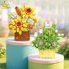MOC Mini Flower with Vase Model Micro Building Block Eternal Bouquet Home Desk Desk Plant Decor Brick Girl Children Toy