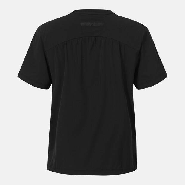 DESCENTE Women'S Cooling Woven Short Sleeve T-Shirt Black Sr122Pts32
