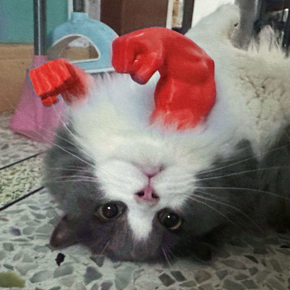 Cat Muscle Arms: 3D Printed Cat Neck Arms with Muscles, Superhero Cosplay for Kitten Party, Halloween Costume Accessories