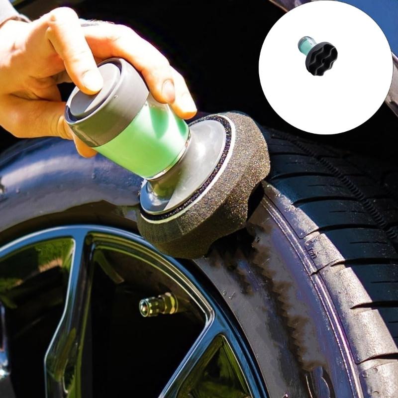 Tire Shine Applicator Sponge With Reservoirs Saves Tire Cleaner No Mess Durable Foam Pad