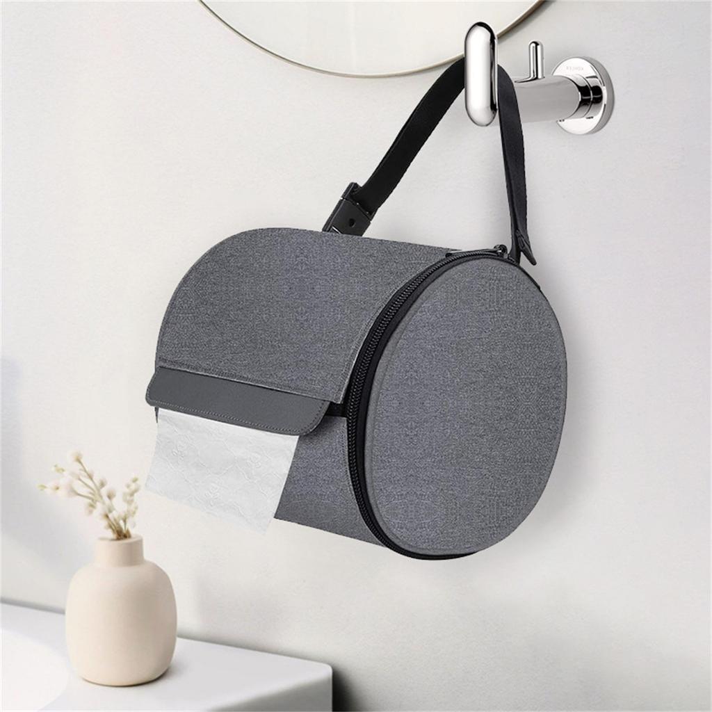 Water Resistant Cloth Toilet Paper Cover Hanging Style Fully Enclosed Prevents Pet Damage for Camping Caravans