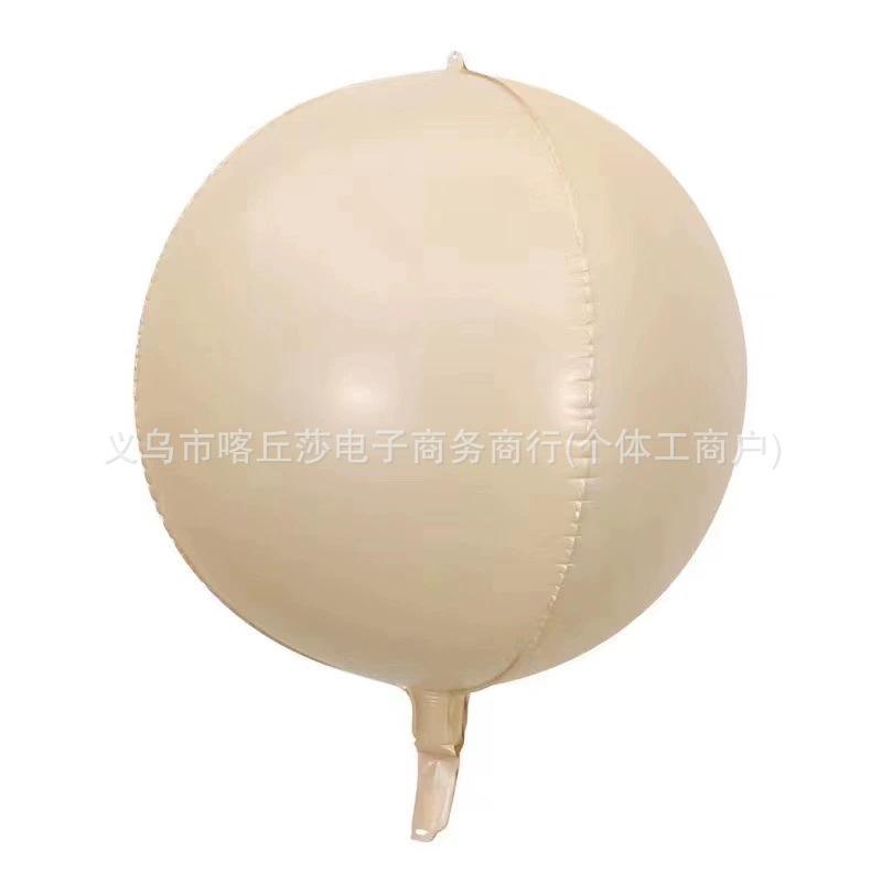 4D Aluminum Film Balloon 18-Inch Three-Dimensional Round Floating Sky Wedding Outdoor Photo Wedding Birthday Party Decoration Balloon