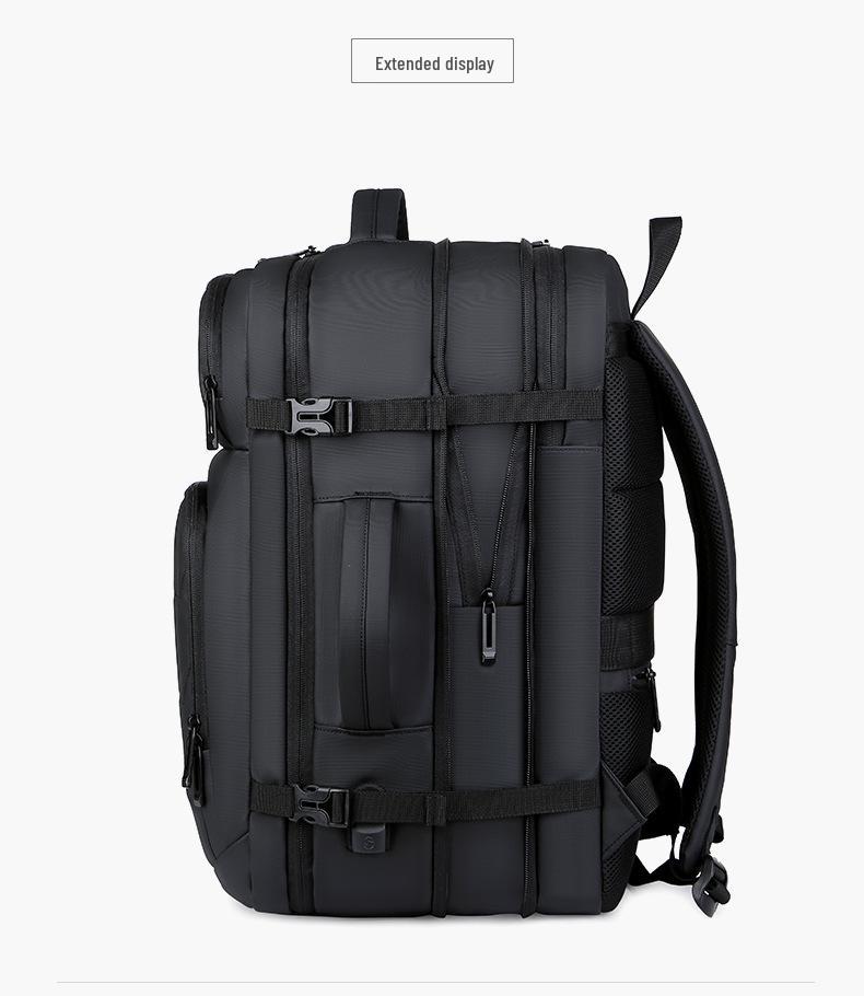 Expandable 17-Inch Travel Backpack: Large Capacity, Trendy, Multifunctional for Business, Casual, and Hiking