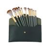 Set di Pennelli per Trucco Green Cloud da 14 Pezzi per Principianti con Custodia
