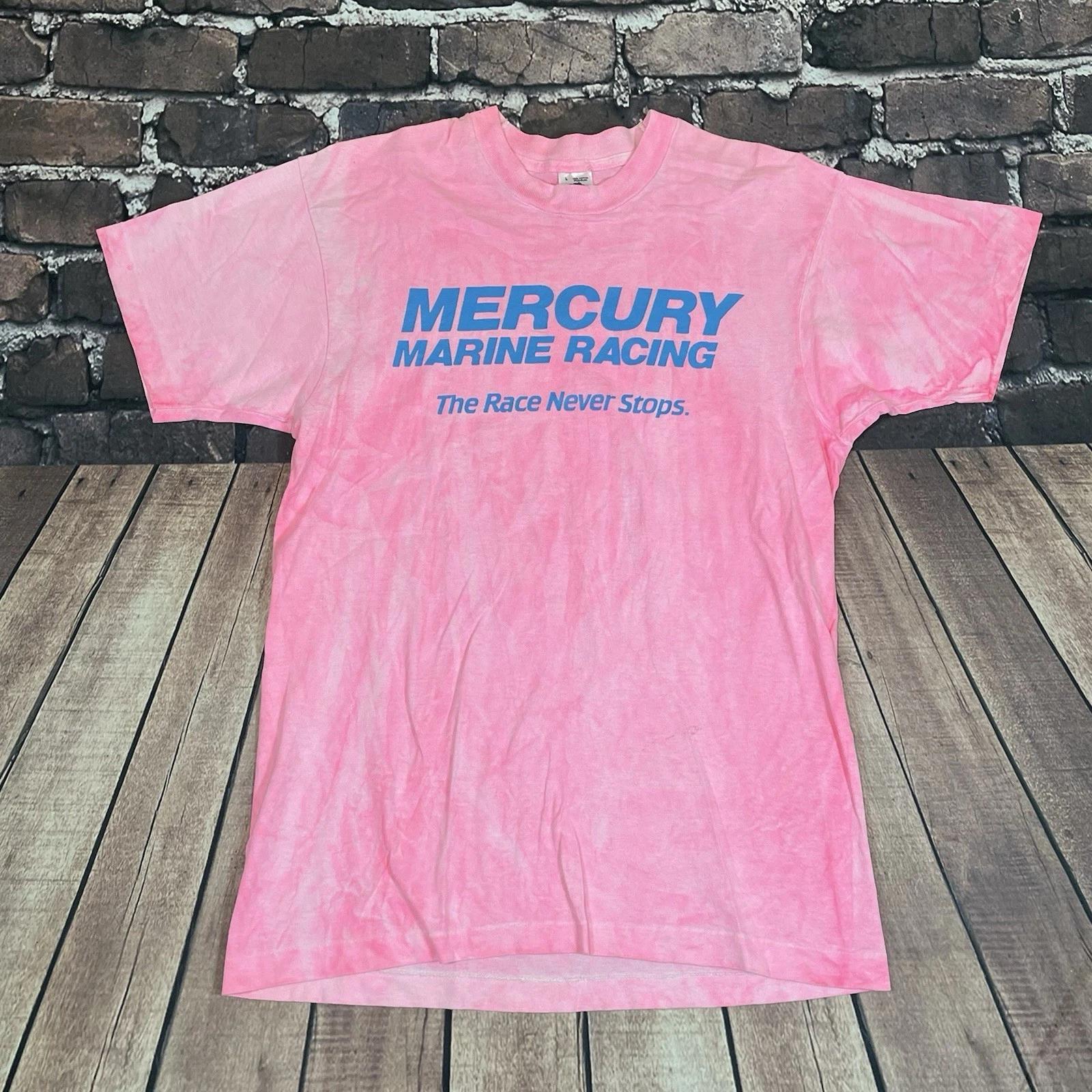 Vintage Mercury Marine Boats Racing Graphic T-Shirt RARE Men’s Size Medium/Large S