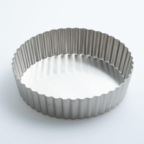 Suncraft Quiche Pan with Removable Bottom, 18cm, Made in Japan, Stainless Steel, for Pastry and Confectionery, PP-695, Silver