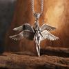 Vintage Gold Wings Wings Necklace Hell Devil Mother Pendant for Men and Women Couples Hip Hop Rock Punk Jewelry