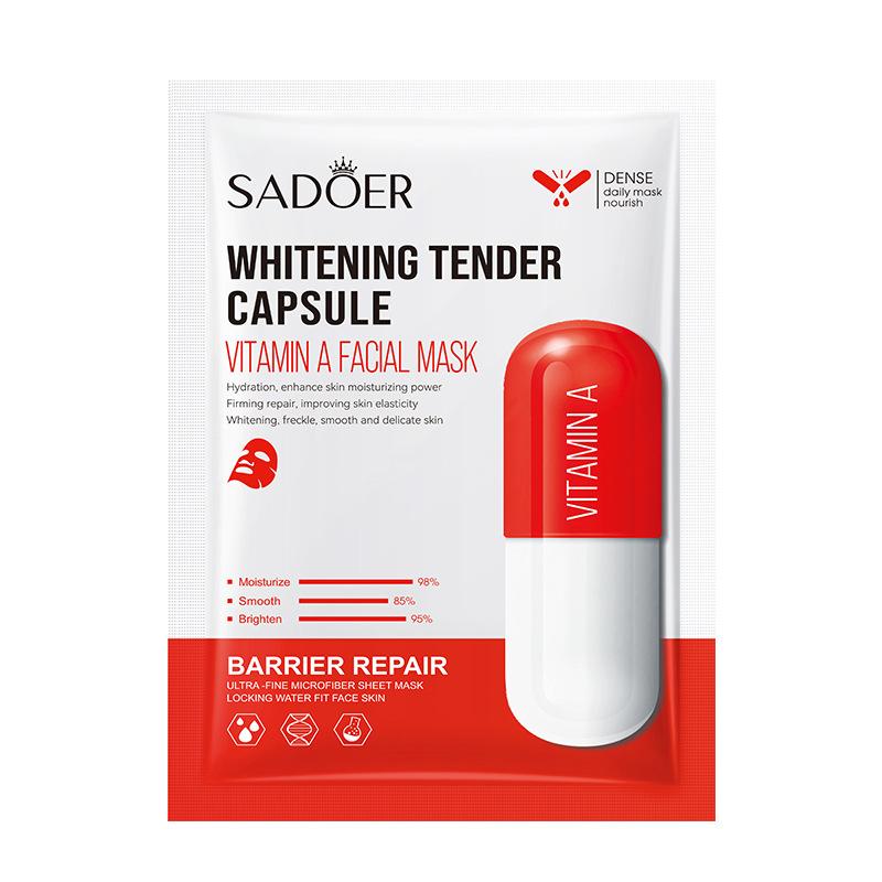 

Витамин А антиоксидант осветляющая капсульная маска, увлажняющая и увлажняющая нежная омолаживающая маска для кожи 1PC