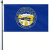 1pc Multi-Size Optional Nebraska Flag - Vibrant Colors with Hanging Rings for Easy Display, Suitable for Parties, Events, And Patriotism Decorative Wa
