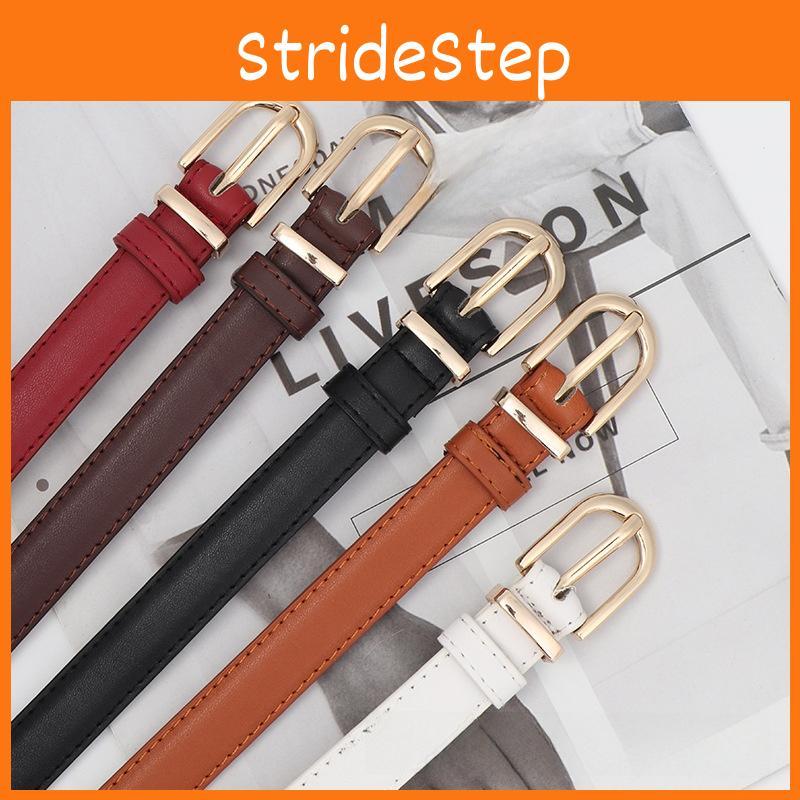 Pu Spring Womens Leather Skinny Belt Metal Pin Buckle Outdoor Leisure Waist Belt