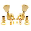 Musiclily Basic Guitar Tuners for Button Button L3+R3 LP/SG Electric/Acoustic Guitars, Half-Moon Gold, Gold/Keystone