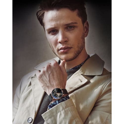 SOLLEN Men's Skeleton Automatic Watch - Original Mechanical Movement, Mineral Glass, 30m Water Resistance, Seconds Subdial & Luminous Hands, Minimalis