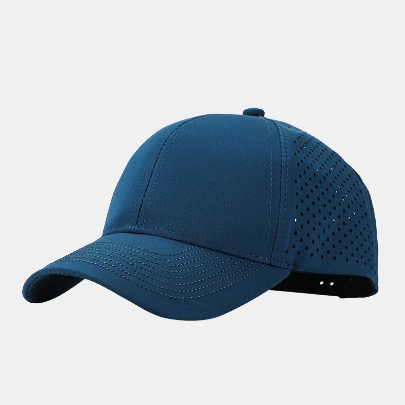 Korean-style Sunshade Sunscreen Cap Light Plate Punched Breathable Mesh 6-Panel 100% Polyester Sports Cap Outdoor Baseball