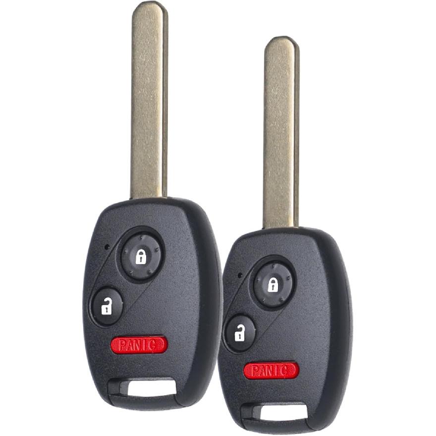 MechanMagic 2PCS Key Fob Remote Replacement Fits Honda CR-V 2007 2008 2009 2010-2013/CR-Z 2011- 2014 2015/Fit/ight/Accord Coupe/Crosstour MLBHLIK-1T