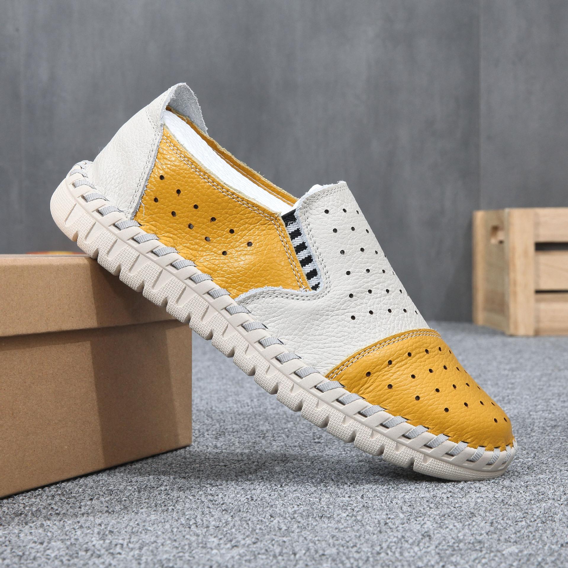 

Летняя обувь Hollow Breathable Bean Shoes Small White Shoes A Stirrups Driving Shoes 45