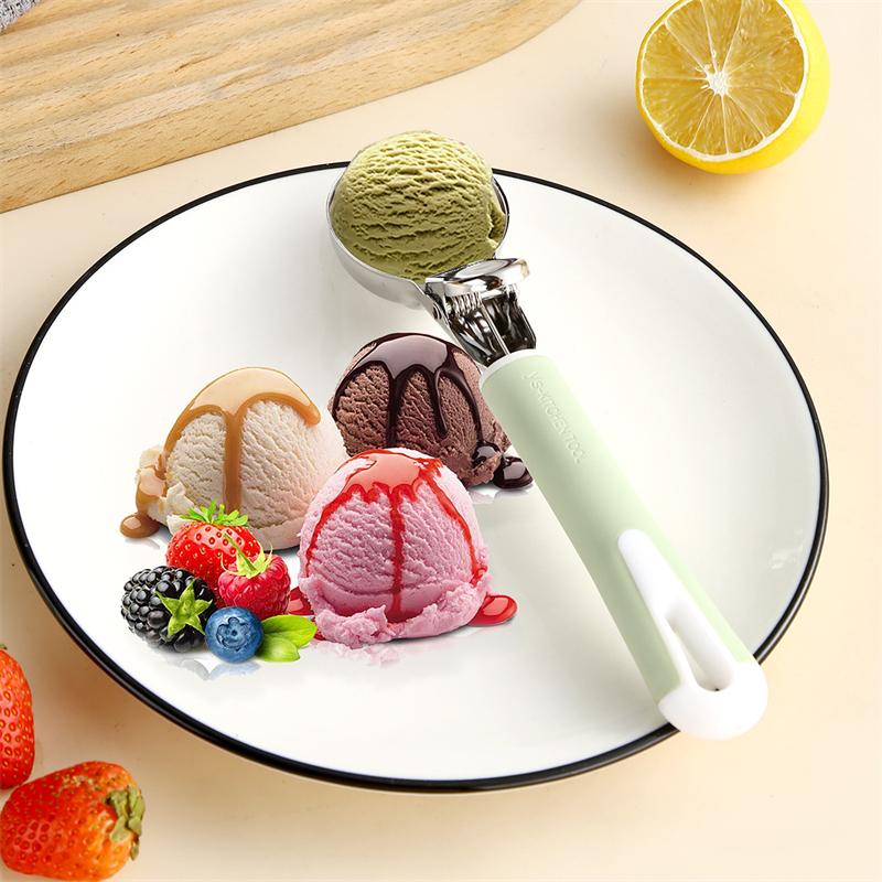 304 Stainless Steel Ice Cream Scoop Digger Non-Stick Watermelon Fruit Ball Yogurt Spoon Multifunctional Tool For Kitchen Bar