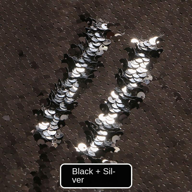 Tessuto Paillettes Bicolore Creativo per Abbigliamento Parete Graffiti Sfondo Tessuto Materiale da Cucito Fai da Te per Designer Vendita all'Ingrosso