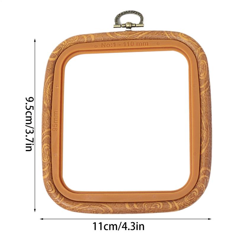 ABS rubber Retro imitation wood square embroidery frame Household Craft Embroidery Set Sewing Accessories auxiliary tools
