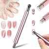 1/2Pcs Nail Cat Eye Magnetic Ball With Nail Magnetic Stick Tool Set Double-head Strong Magnet Pen 3D Cat Eye Gel Nail Supplies