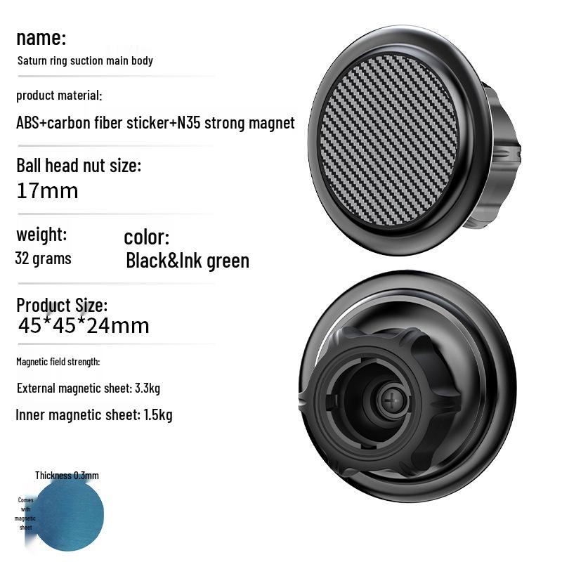 Magnetic Car Phone Holder with Air Vent and Dashboard Mount