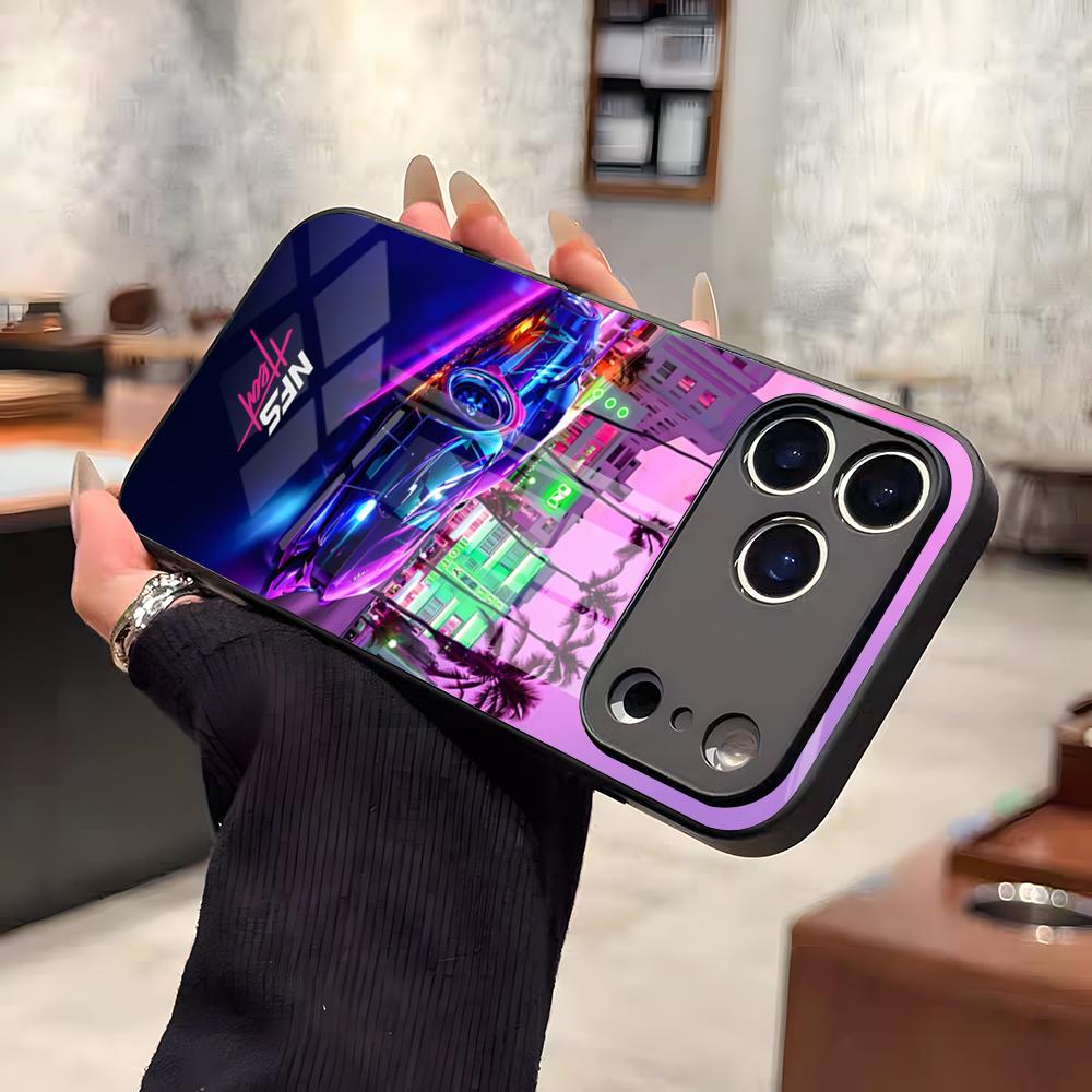 Need For Speed Phone Case For IPhone 17 Air 16 E Pro Max 15 14 13 Mini 12 Pro 11 Max Plus Black Glass Cover