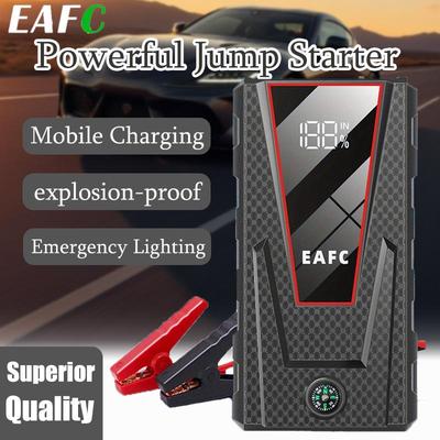 Car Jump Starter Portable Multi-Function Car Jump Starter, 12V Auto Portable Car Battery Starter Emergency Booster With The Toolbox