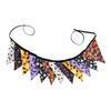 Colorful Halloween Triangular Flags Thanksgiving Cotton Fabric Pennant Bunting Banners for Schools Homes and Offices
