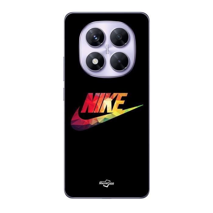 Cover - Maniacase - Xiaomi Redmi Note 14 Pro 5G - Flessibile - Nera - Logo Nike colorato nero