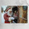 Metal Tin Sign Watercolor Christmas Tree Retro Wall Decor 20x30cm