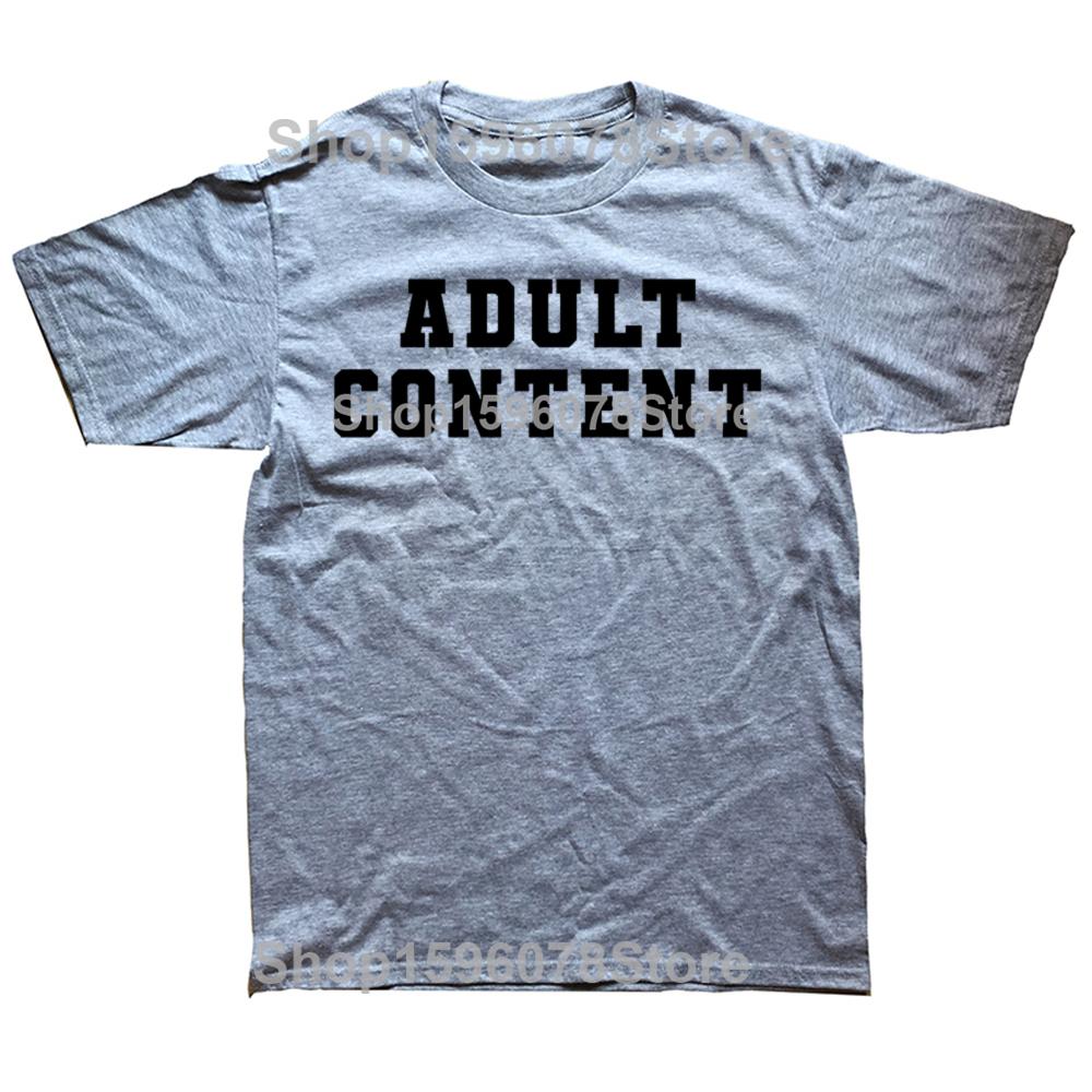 ADULT CONTENT T-Shirt Humor Funny 18 Years Old Adulting T Shirts Humor Streetwear Tee Shirt Short Sleeve Unisex Loose Clothing