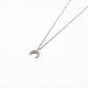 Armo Crescent Stud Necklace (Silver)