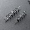 Stainless Steel Screw Needle Lure Baits Hook Worm Swivel Tools Hook Pin Lock Needle Fishing Hook Connector Fishing Accessories