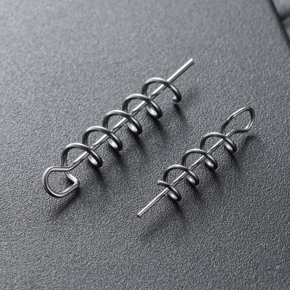 Stainless Steel Screw Needle Lure Baits Hook Worm Swivel Tools Hook Pin Lock Needle Fishing Hook Connector Fishing Accessories