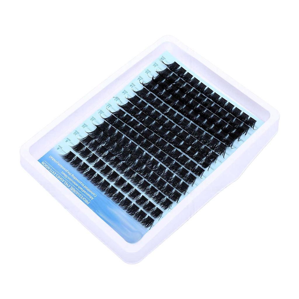 Lash Clusters Kit 8 16mm C Curved Soft Comfortable Individual Lashes Clusters Extensions Kit for Makeup