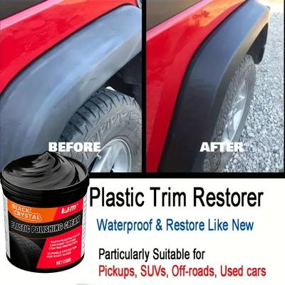 Pasta de Reparación para Parachoques de Coche 300G - restaura cuero artificial con plástico, mejora el efecto negro, pulido de coche con recubrimiento restaurador