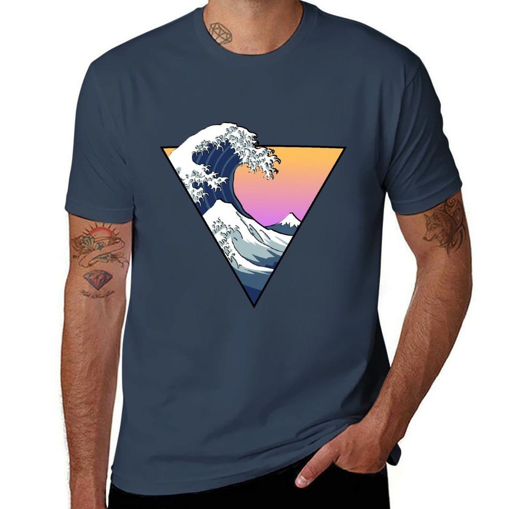 Great Wave Aesthetic Tshirt Minimalist Graphic Tee Shirt Tshirt