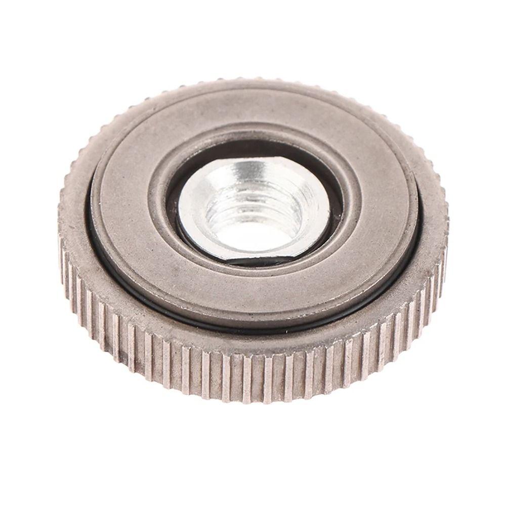 1Pcs M14 Thread Angle Grinder Flange Nut Inner Outer Power Chuck Top Self-locking Pressure Plate Alloy Quick Release
