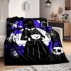 1pc Wednesday Flannel Blanket [Cozy Throw Blanket] For Sofa, Bed, Travel, Camping, Livingroom, Office, Couch, Chair, And Bed