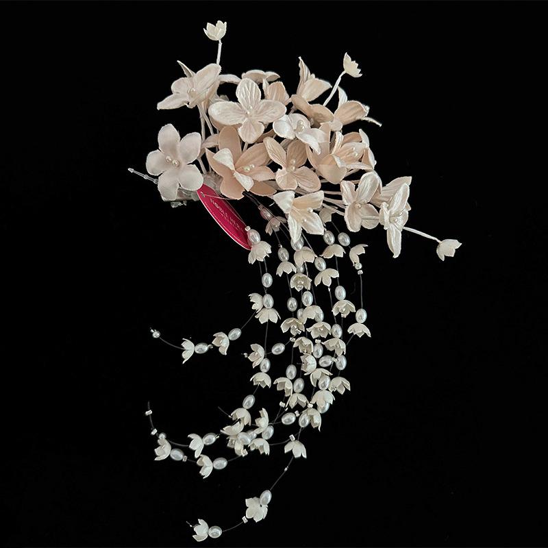 Handmade Juan Yarn Hot Flower Hairpin Peony Peony Hanbok Back Pressure Headdress Tang Style Flower Gradient Green Ancient Style Hanbok Headwear