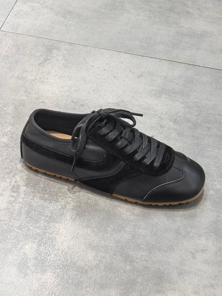 Washed Cowhide~ 2025 Summer Square Head Single Shoes Women's Soft Soles Light and Not Tired Feet German Training Shoes Flat Shoes Casual Shoes