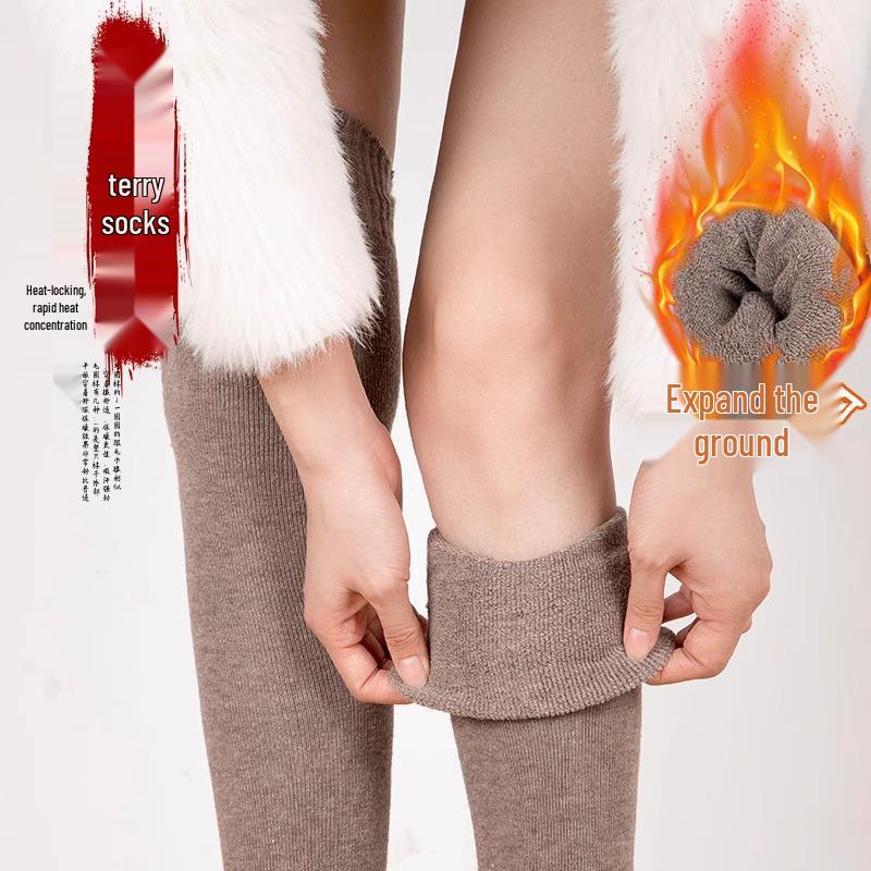 Women's Plush Fleece-Lined Over-the-Knee Warm Socks