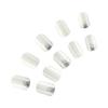 24 Pcs French Tip Press On Nail Short Square False Nail Solid Color Acrylic Nail Full Cover Stick On Nail for Woman