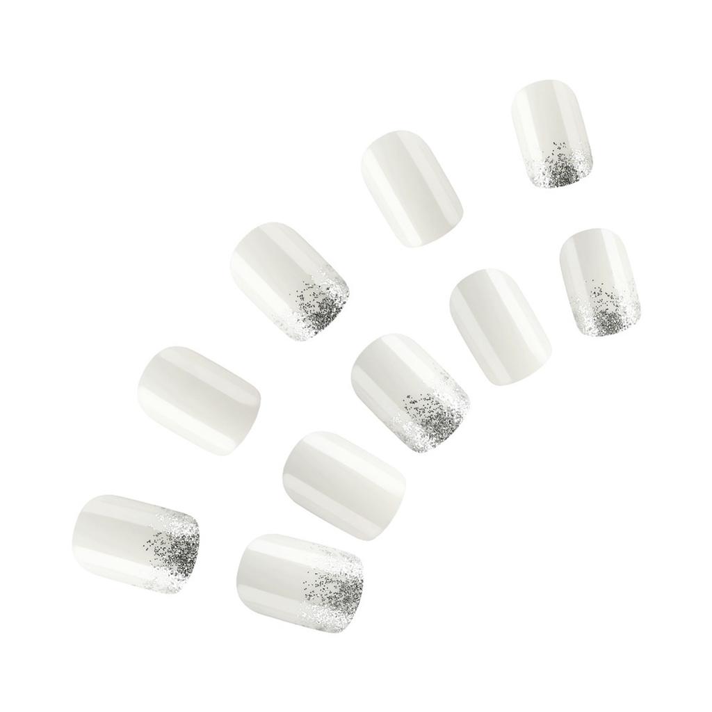 24 Pcs French Tip Press On Nail Short Square False Nail Solid Color Acrylic Nail Full Cover Stick On Nail for Woman